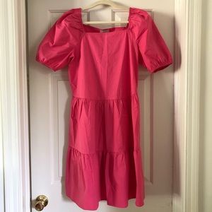LOFT Pink Dress with Square Neck